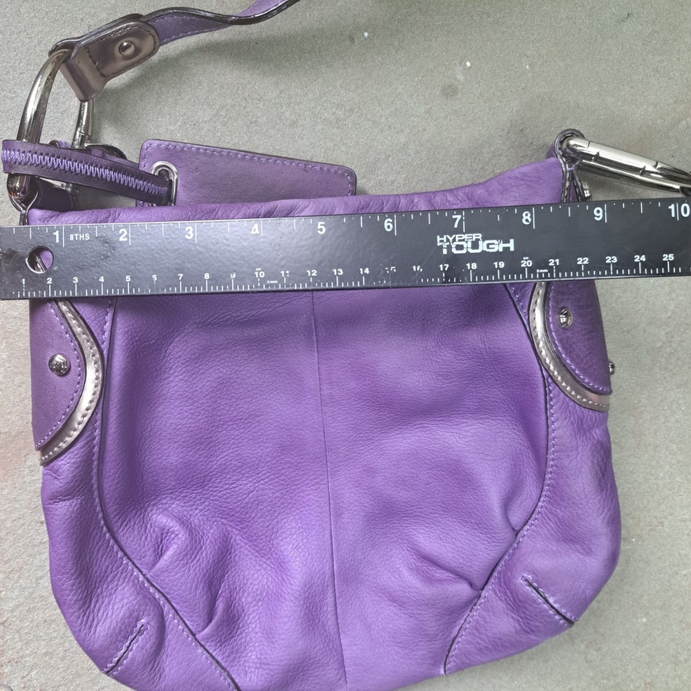 Y2k Core Indie Sleaze Slouchy Amethyst Purple Hobo Bag Gothic Jewel B Makowsky - Picture 8 of 9
